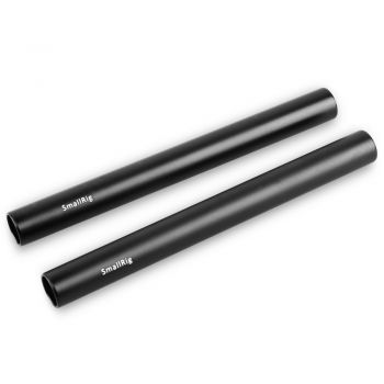 SmallRig 1050 2pcs 15mm Black Aluminum Alloy Rod(M12-15cm) 6inch