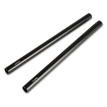 SmallRig 1052 2pcs 15mm Black Aiuminum Alloy Rod (M12-25cm) 10Inch 