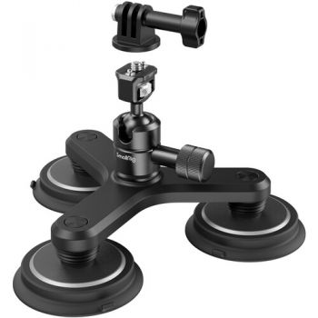 SmallRig - 4468 Triple Magnetic Suction Cup Mounting Support Kit for Action Cameras