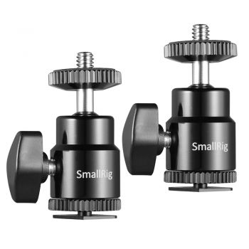 SmallRig 2059  1/4" Camera Hot shoe Mount with Additional 1/4" Screw (2pcs Pack)