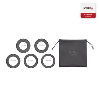 SmallRig 3410 Screw-In Reduction Ring Set with Filter Thread (67mm/72mm/77mm/82mm/86mm-114mm) for Matte Box 2660