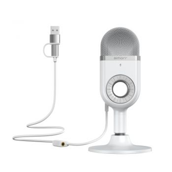 simorr 3492 Wave U1 USB Condenser Microphone (White)