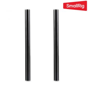 SmallRig 1051 2pcs 15mm Black Aluminum Alloy Rod (M12-20cm) 8inch 